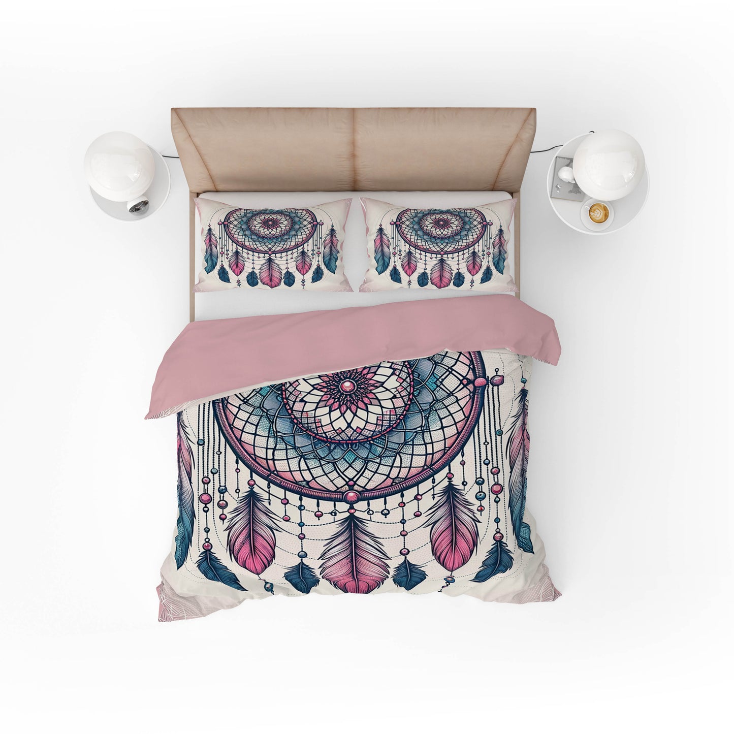 Indian Bohemian Dream Catcher Mandala Quilt Cover Set - Adore India