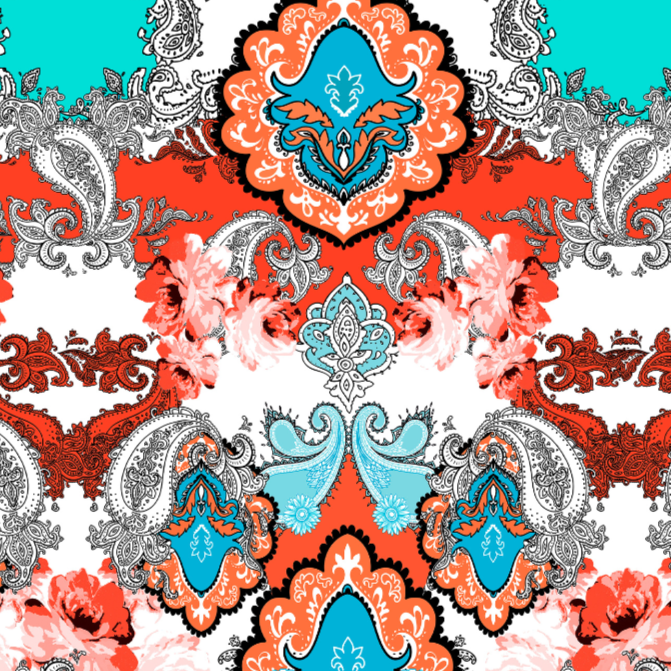 Paisley Elegance Quilt Cover Set - Vibrant Red & Teal Hues for a Stylish Bedroom Retreat - Adore India