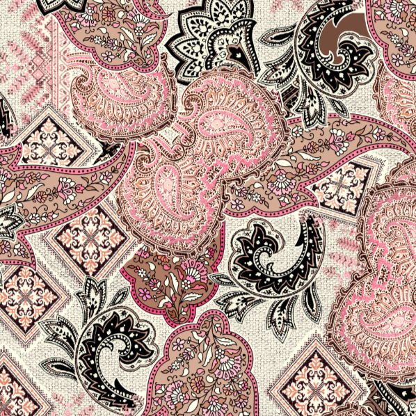Pink Paisley Harmony Quilt Cover Set - Geometric and Floral Elegance for Your Dream Bedroom King Si - Adore India