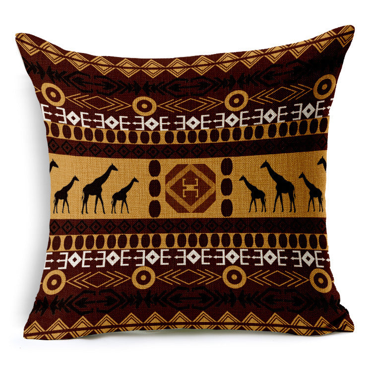 Ethnic Stripe Bohemian Linen Cotton Cushion Cover - Adore India