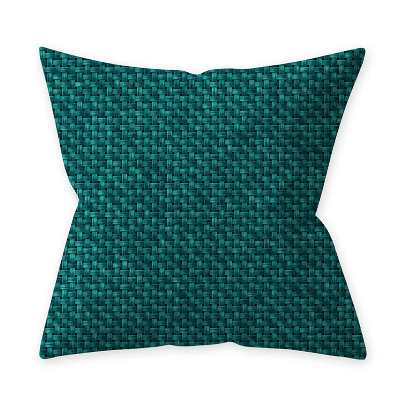 Green Geometrical Water Colour Abstract Living Room Cushion Cover - Adore India