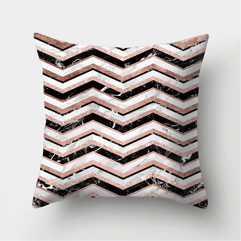 Abstract Leather Velvet Pillowcase Sofa Cushion Cover - Adore India