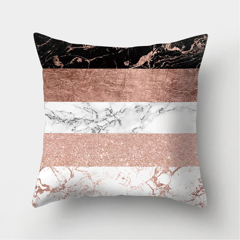 Abstract Leather Velvet Pillowcase Sofa Cushion Cover - Adore India
