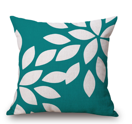 Nordic Yellow Green Geometric Print Cushion Cover - Adore India