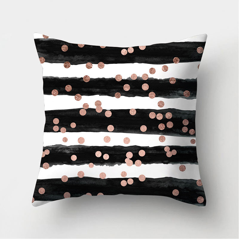 Abstract Leather Velvet Pillowcase Sofa Cushion Cover - Adore India