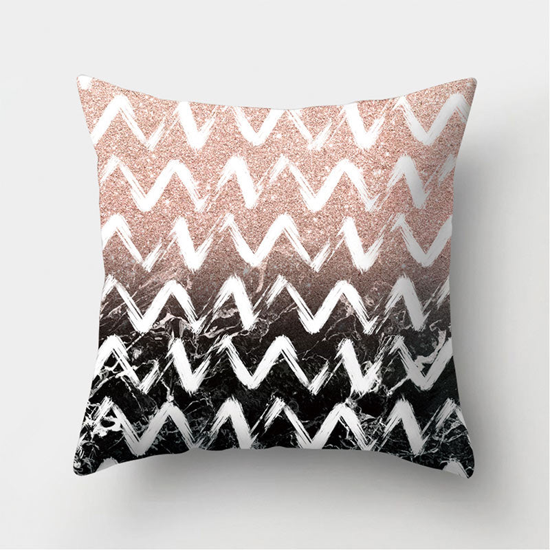 Abstract Leather Velvet Pillowcase Sofa Cushion Cover - Adore India
