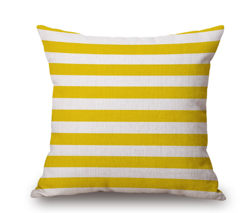 Nordic Yellow Green Geometric Print Cushion Cover - Adore India