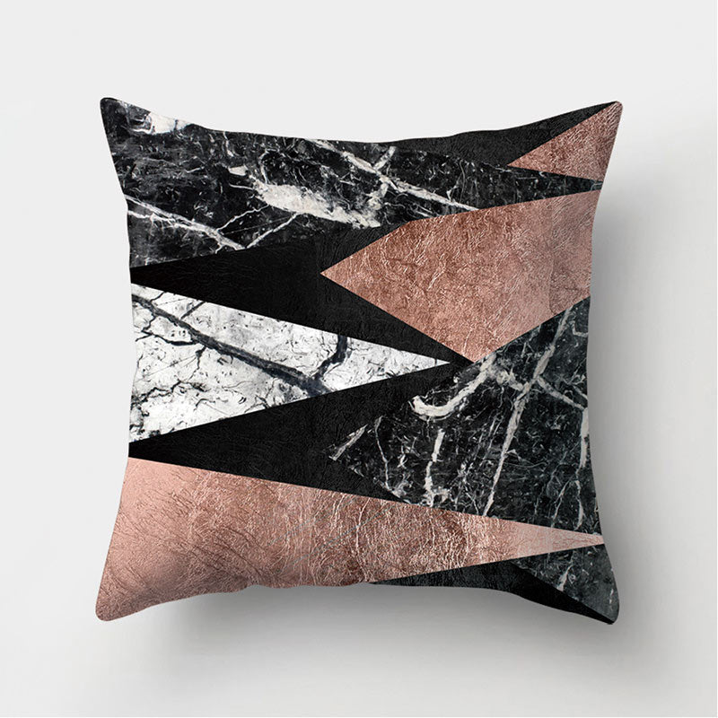 Abstract Leather Velvet Pillowcase Sofa Cushion Cover - Adore India