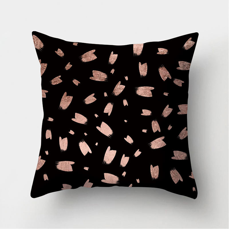 Abstract Leather Velvet Pillowcase Sofa Cushion Cover - Adore India