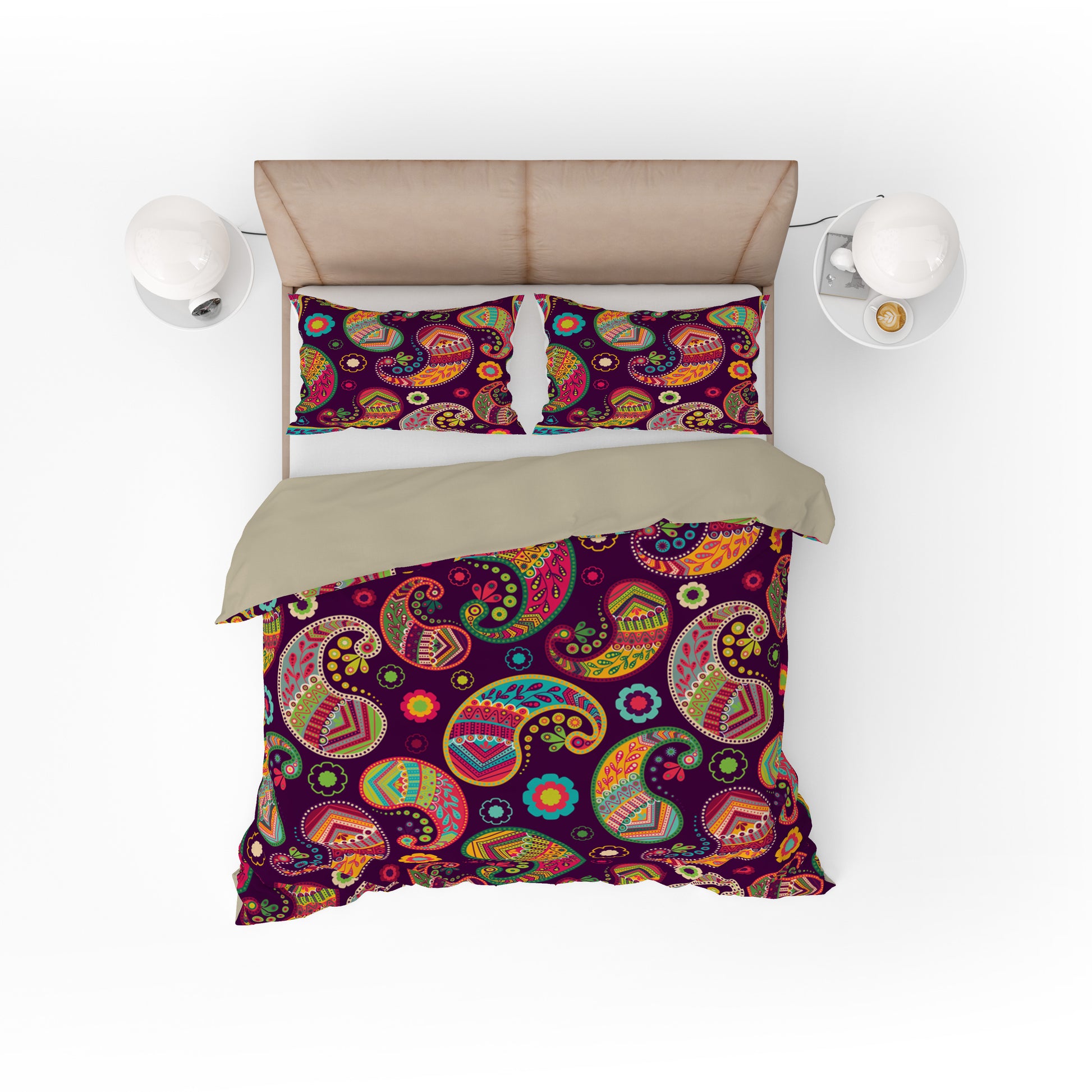 Paisley Indian Bohemian Mandala Quilt Cover Set - Adore India