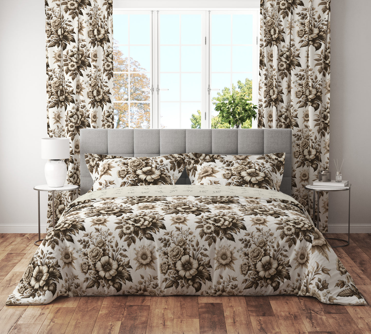 Bohemian Vintage Retro Floral Cotton Reversible Quilt Cover Set - Adore India
