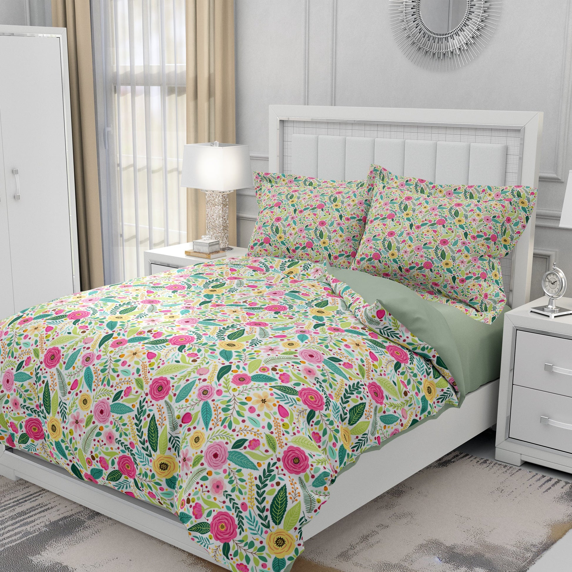 Bohemian Floral Bliss Quilt Cover Set - Adore India