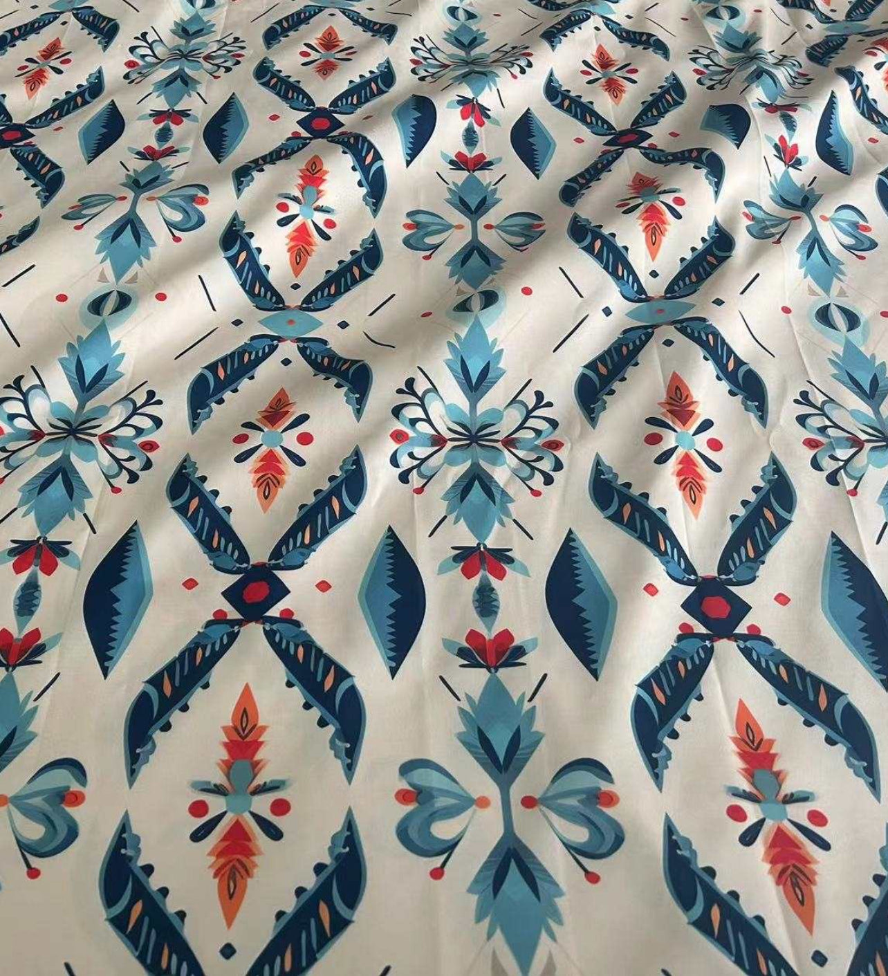 Vintage Aztec Ikat Floral Reversible Quilt Cover Set - Adore India