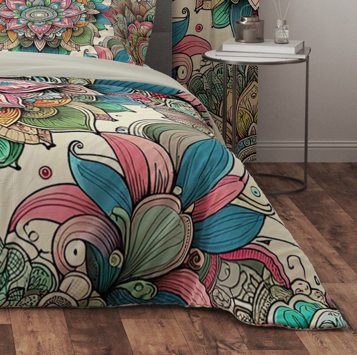 Bohemian Colourful True Spirit Mandala Reversible Quilt Cover Duvet Cover Set - Adore India