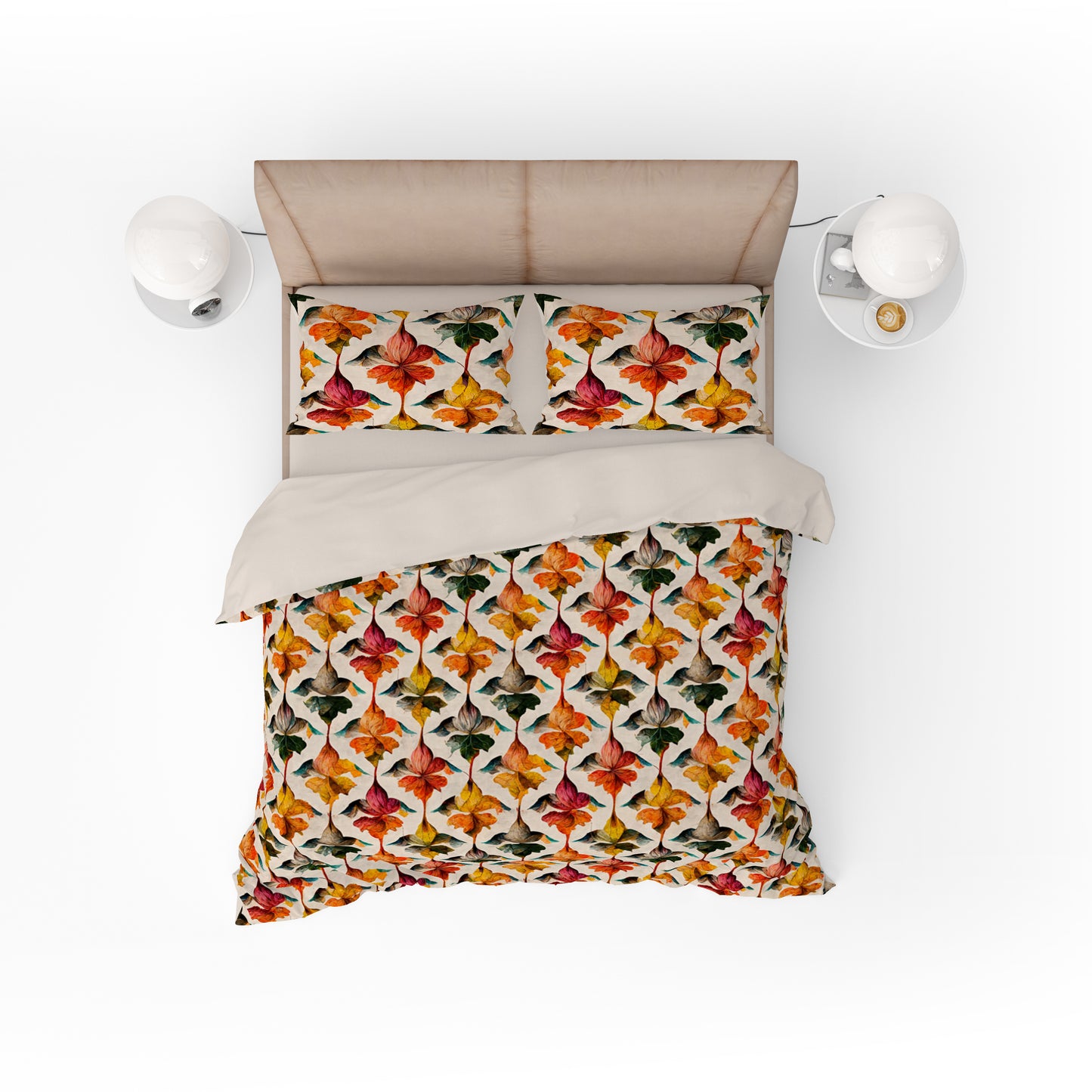 Marine Floral Watercolor Quilt Cover Set - Dive into Dreams with Multi-Colored Elegance - Adore India