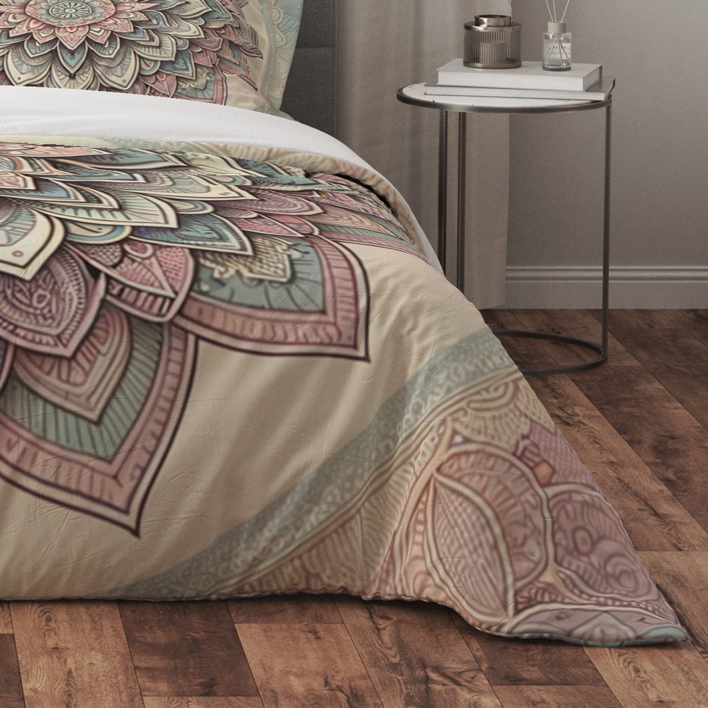 Bohemian Flourish Wild Indian Mandala Reversible Quilt Cover Duvet Cover Set - Adore India