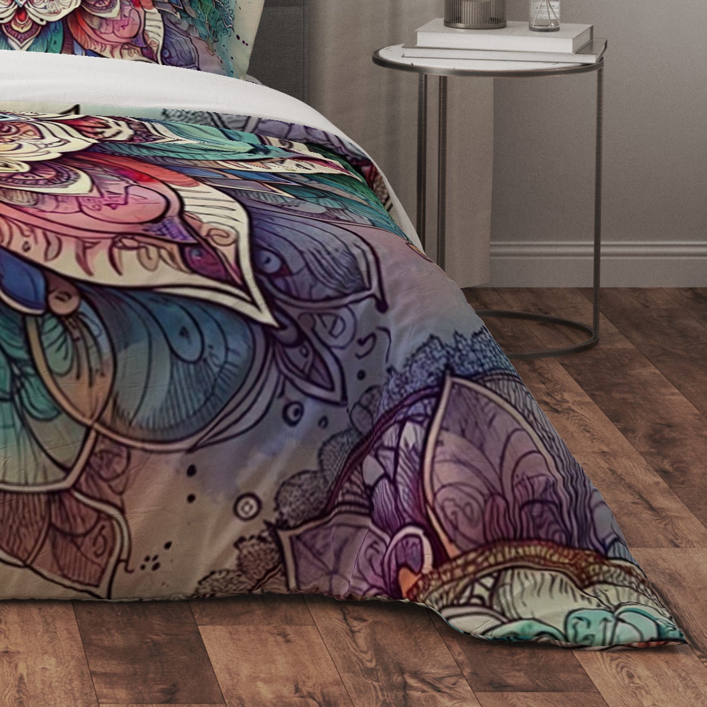 Bohemian Strong Spirit Indian Mandala Reversible Quilt Cover Duvet Cover Set - Adore India