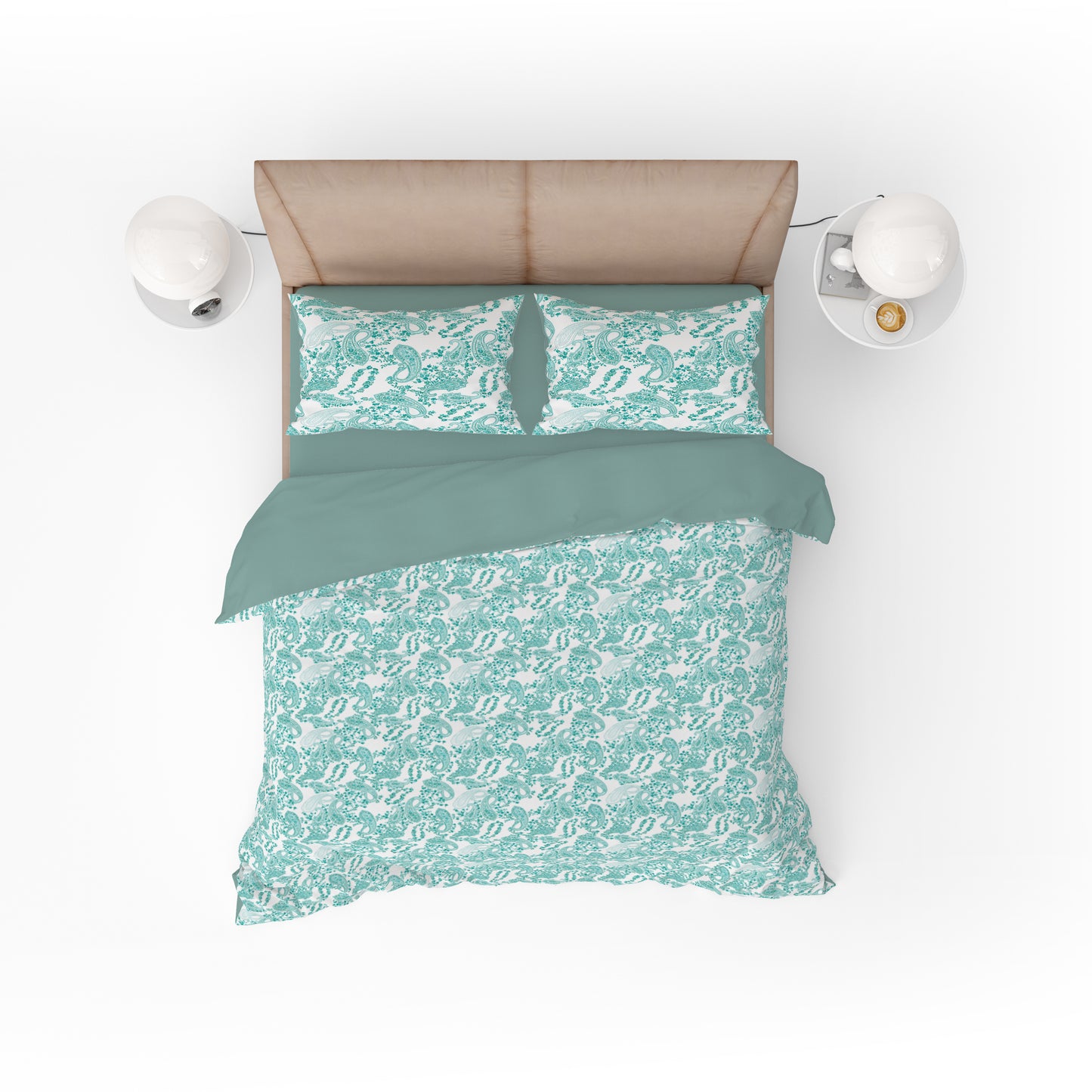 Turquoise Paisley - Elegance Meets Drama for a Chic Bedroom Upgrade - Adore India