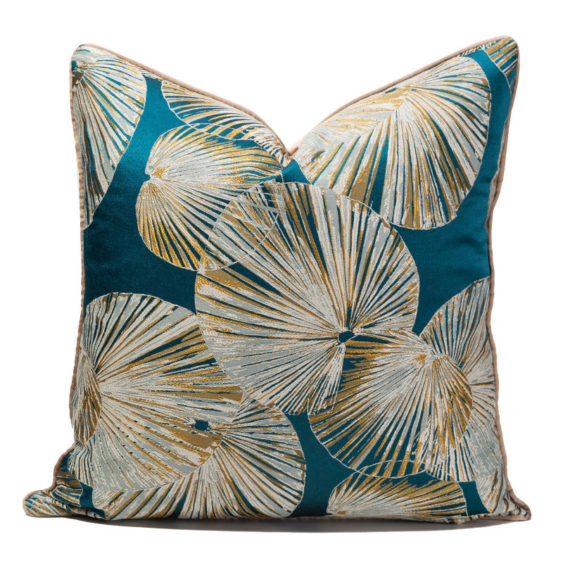 Bohemian Lotus Leaf Minimalist Back Cushion Cover - Adore India