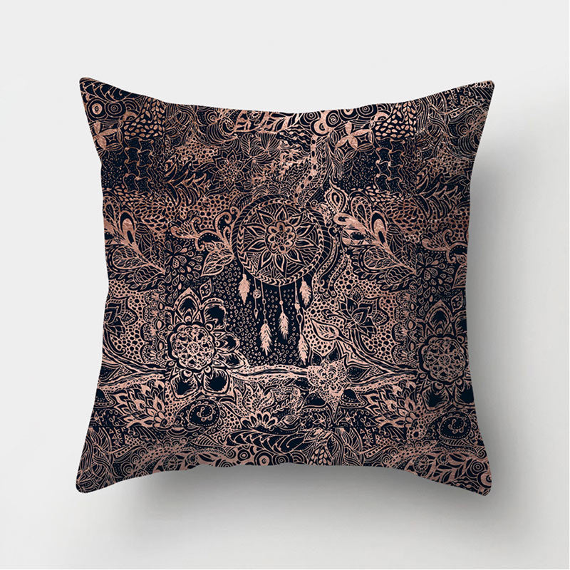 Abstract Leather Velvet Pillowcase Sofa Cushion Cover - Adore India