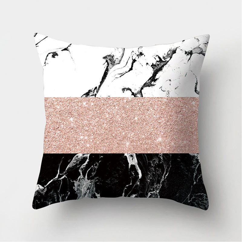 Abstract Leather Velvet Pillowcase Sofa Cushion Cover - Adore India