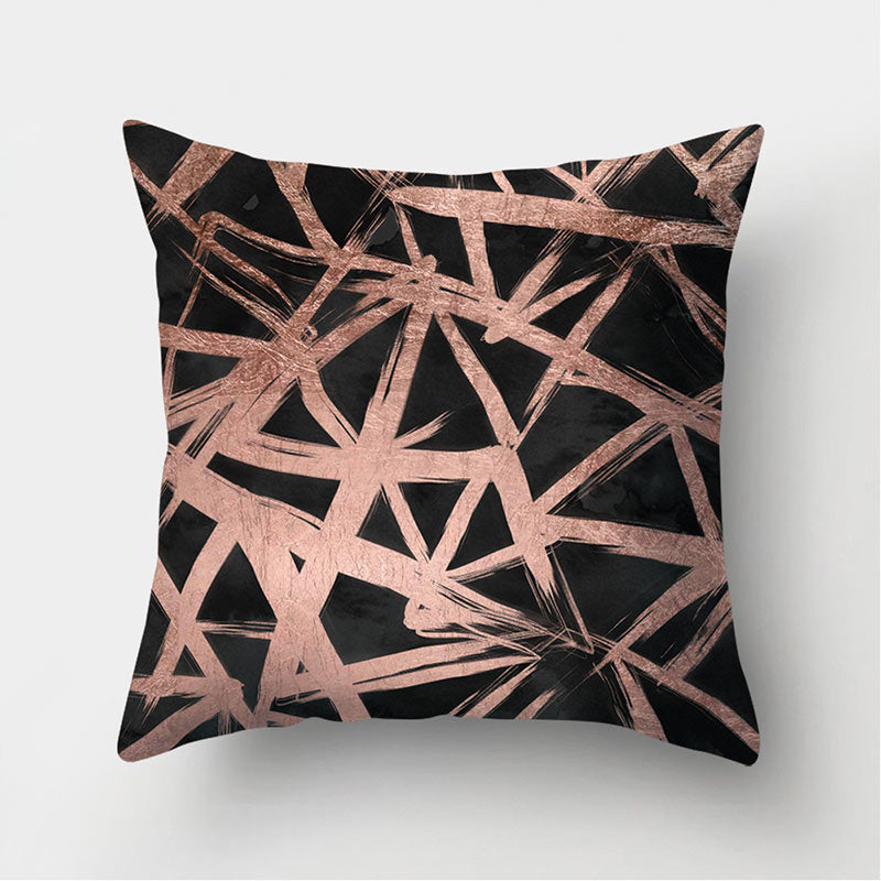 Abstract Leather Velvet Pillowcase Sofa Cushion Cover - Adore India