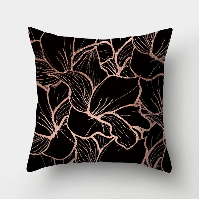 Abstract Leather Velvet Pillowcase Sofa Cushion Cover - Adore India