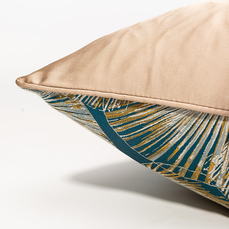 Bohemian Lotus Leaf Minimalist Back Cushion Cover - Adore India