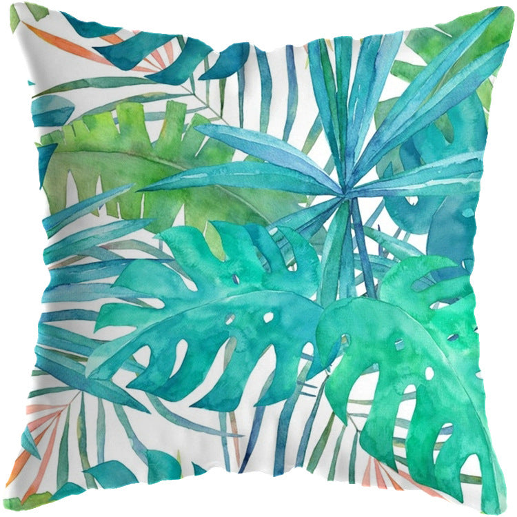 Colourful Tropical Plant Cushion Cover - Adore India