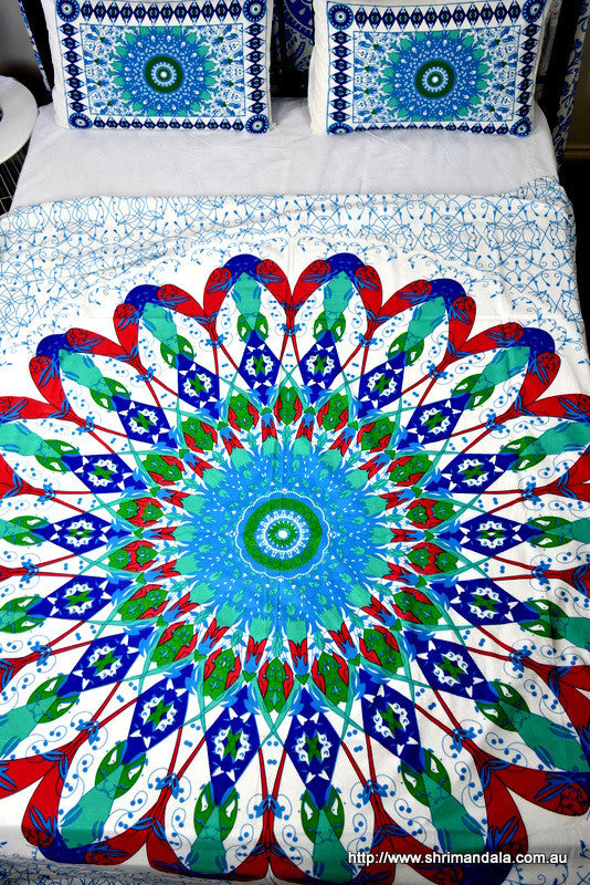 Wholesale Bulk Lot Universe Red Mandala Throw Set- 3 Pcs - Adore India