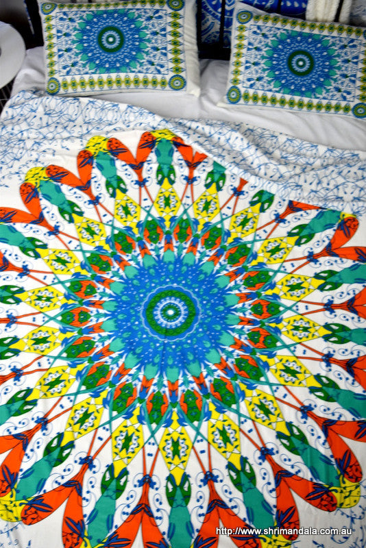 Wholesale Bulk Lot Universe Lime Mandala Throw- 3 Pcs - Adore India
