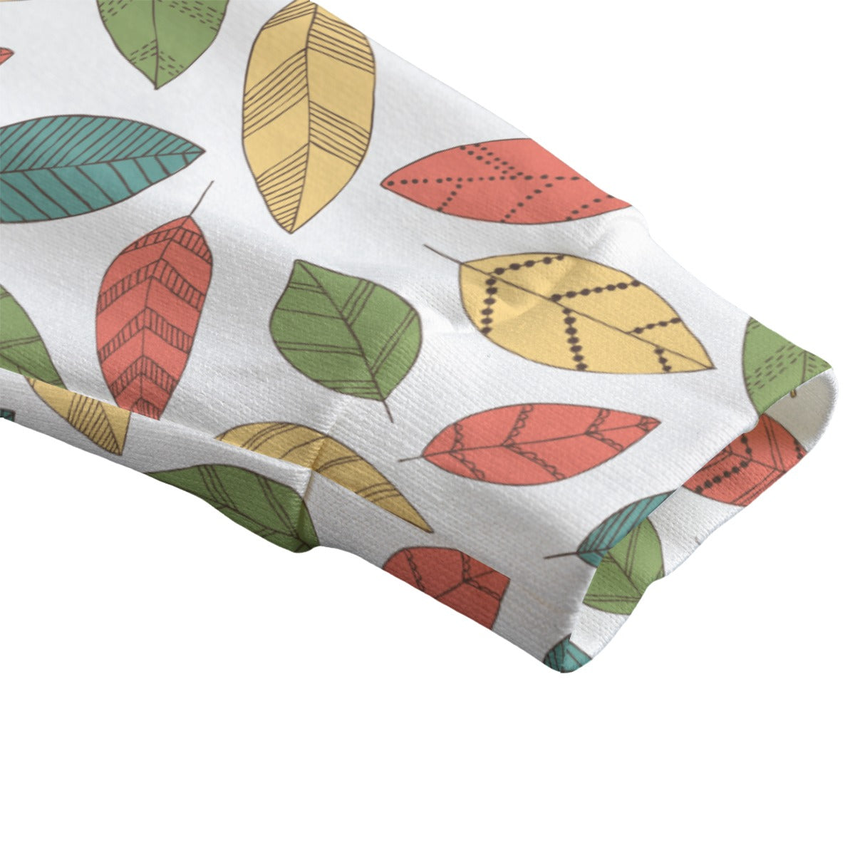 Bohemian Coloured Leaf Printed Knitted Jumper Sweater Cardigan - Adore India