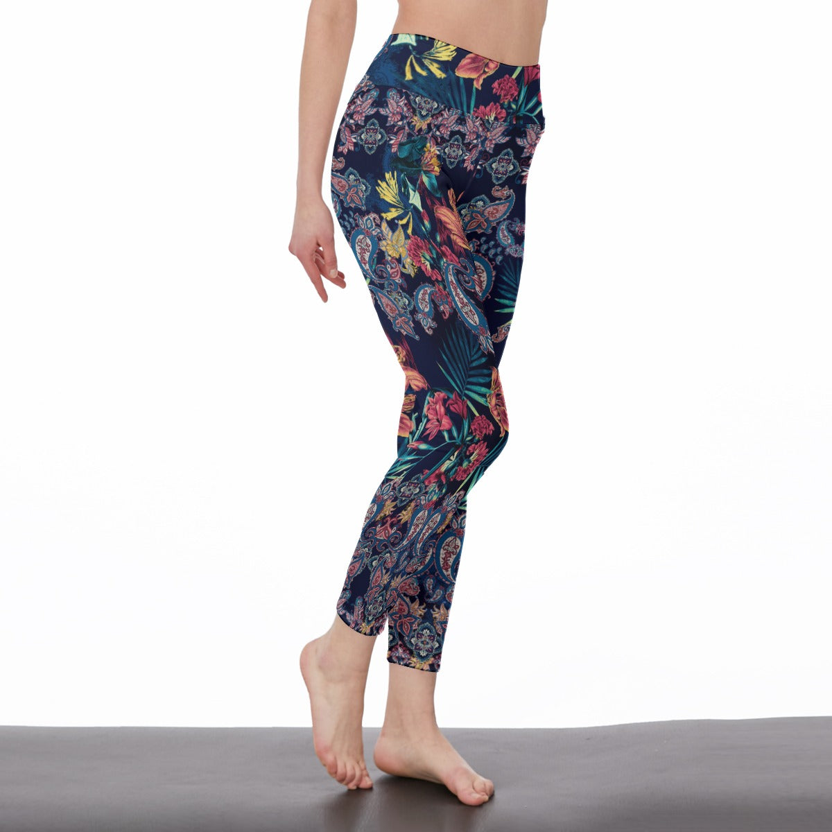 Bohemian Paisley Bliss Women's High Waist Leggings - Adore India