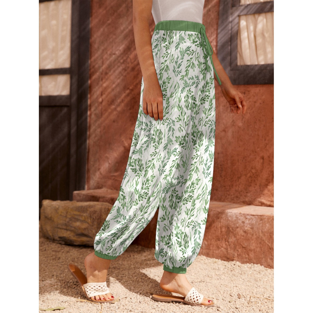 Bohemian Wild Floral Women's Harem Carrot Pants  - Adore India