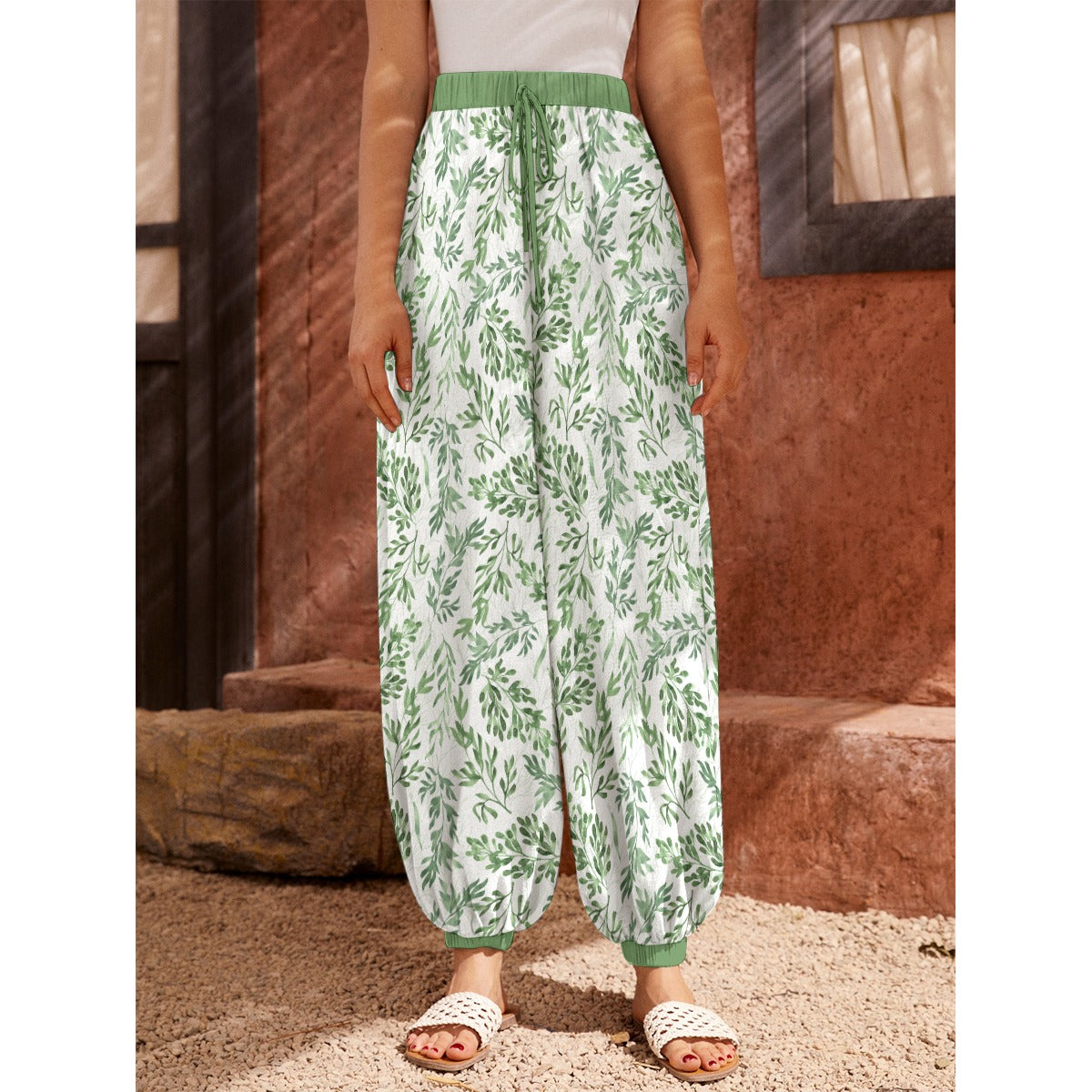 Bohemian Wild Floral Women's Harem Carrot Pants  - Adore India