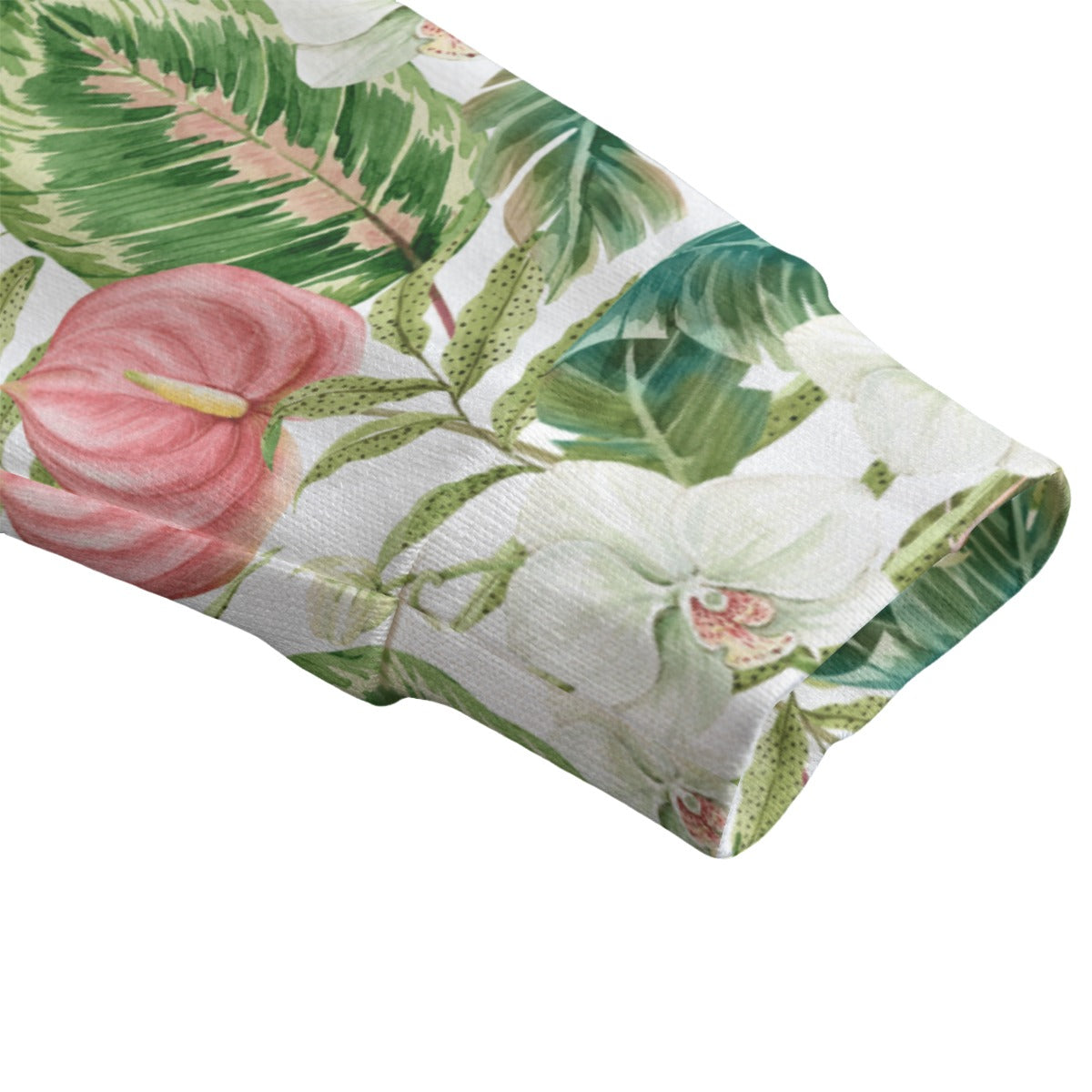 Bohemian Topical Leaf Printed Knitted Fleece Sweater Cardigan - Adore India