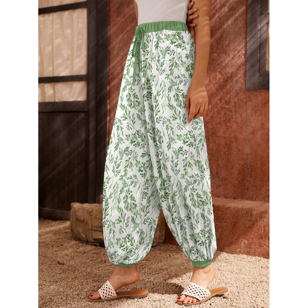 Bohemian Wild Floral Women's Harem Carrot Pants  - Adore India