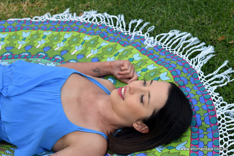 Indian Summer Green Beach Roundie - Adore India