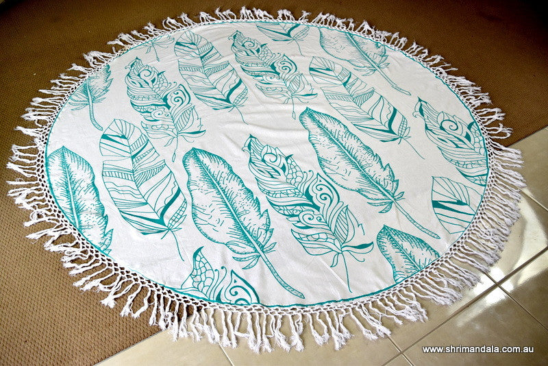 Calamus Turq Mandala Beach Roundie - Adore India