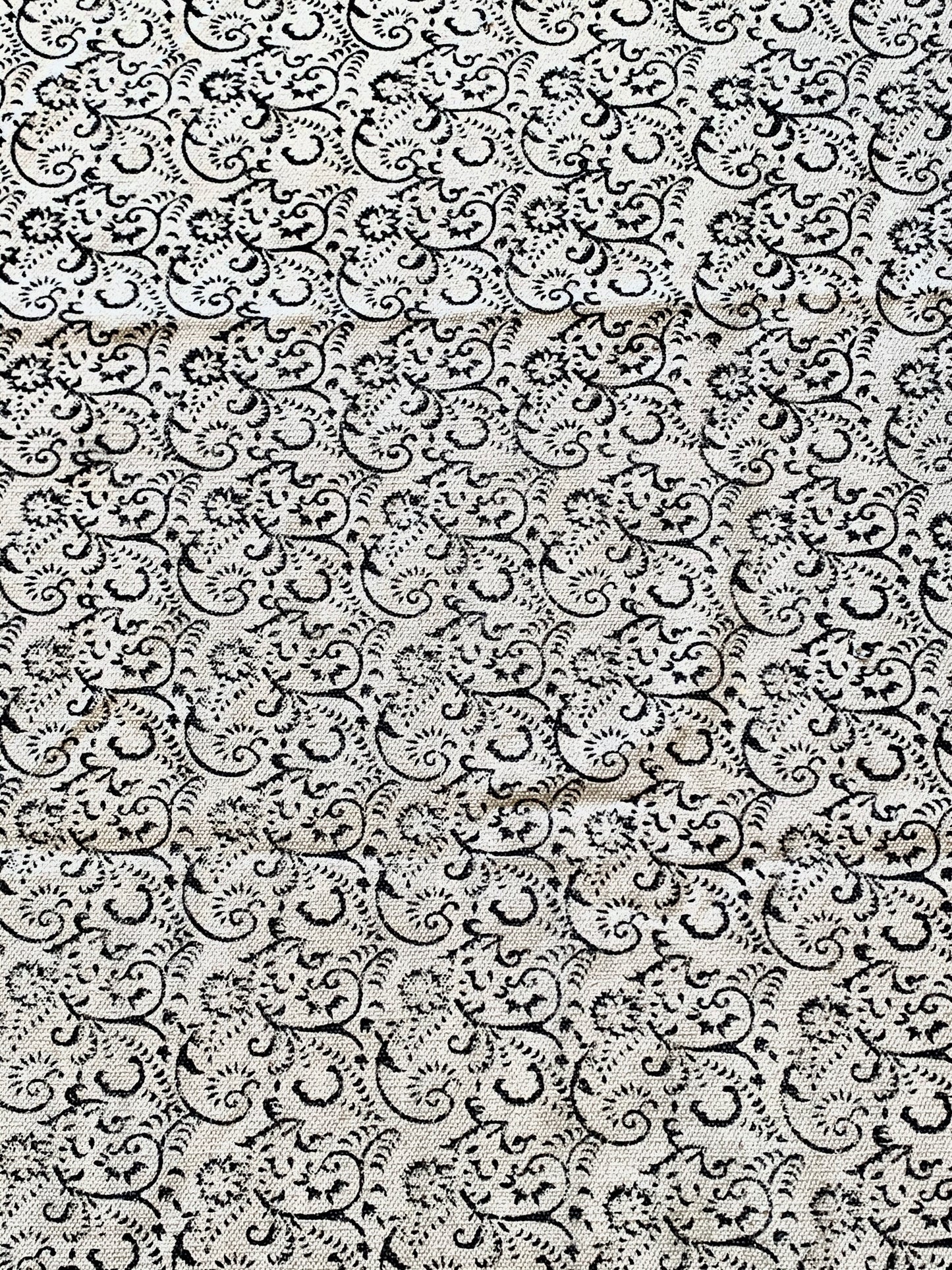 Handmade Beautiful French Block Print Cotton Dari Carpet - Adore India