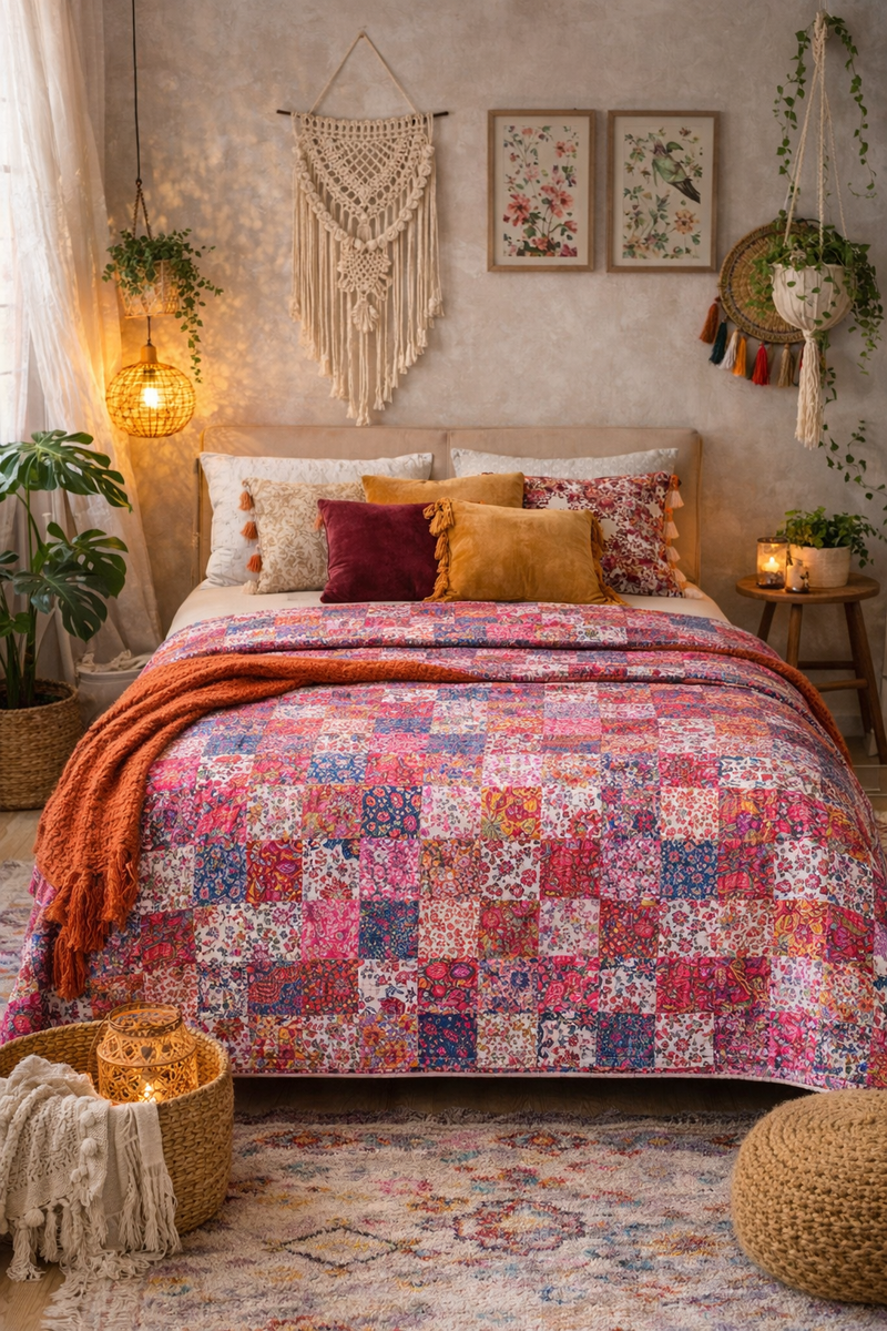 Patchwork_Cotton_Quilt_Pink_12