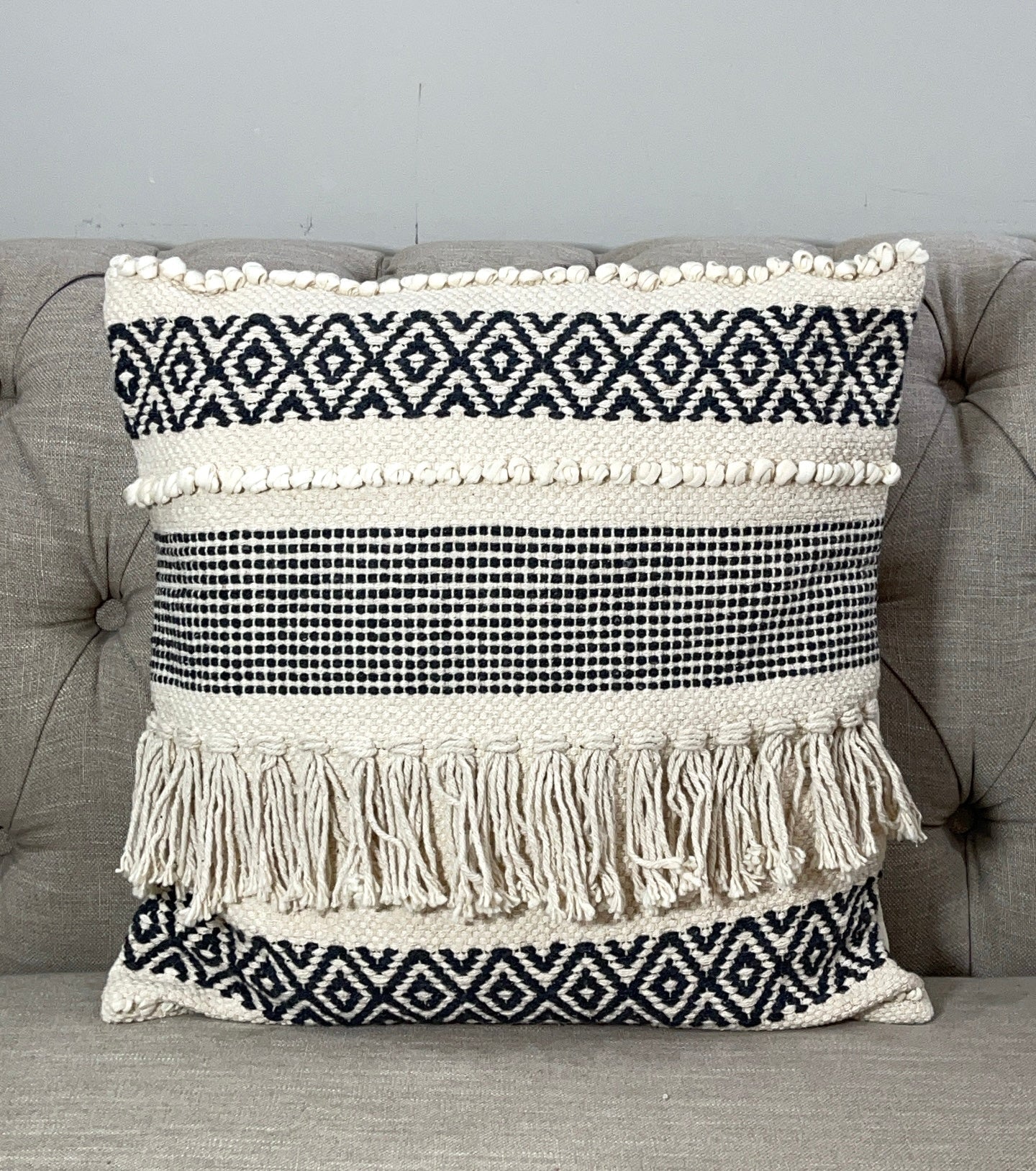 Boho Cotton Tufted Handmade Cushion Covers- 45cm