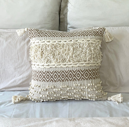 Boho Cotton Tufted Handmade Cushion Covers- 45cm