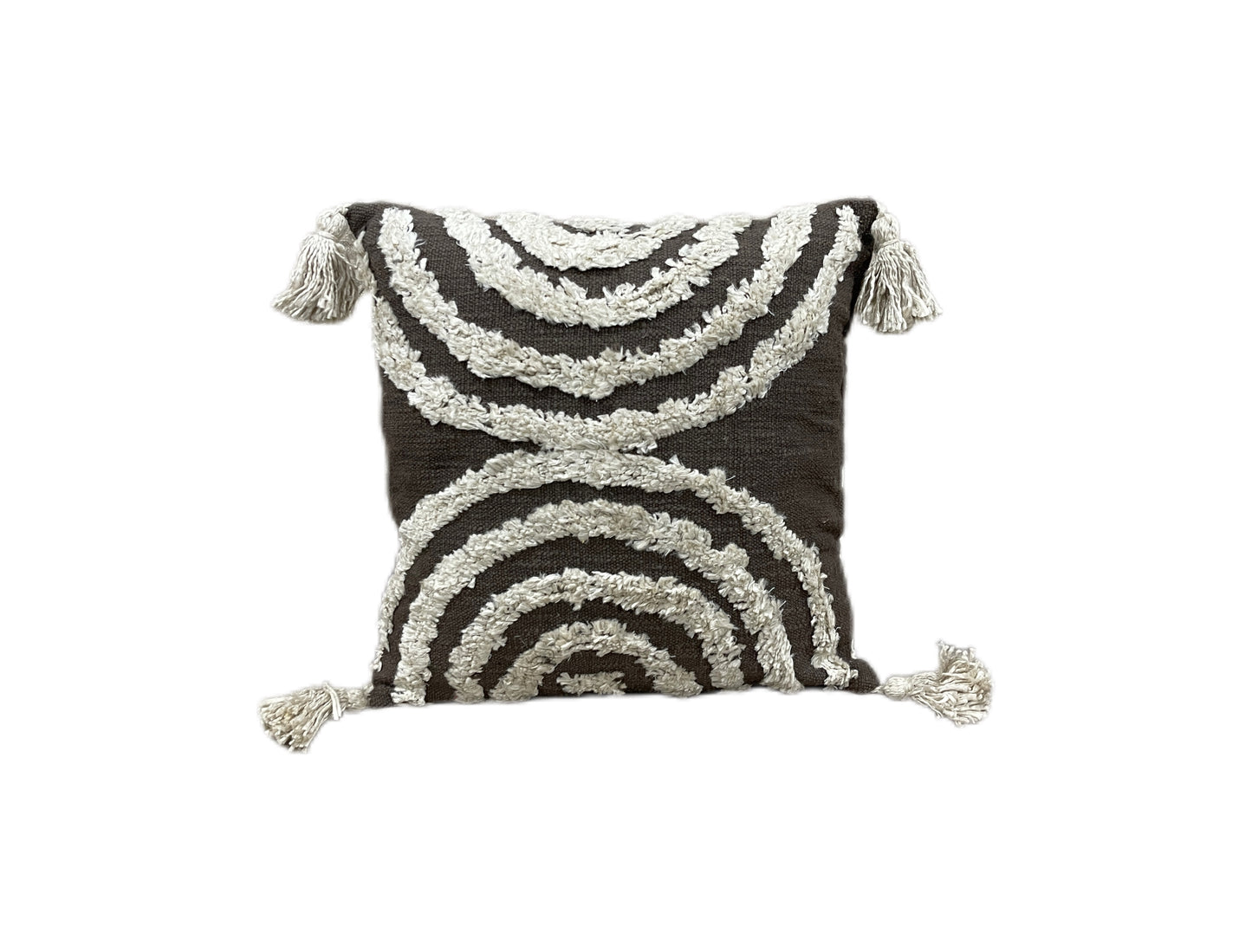 Beautiful Boho Cotton Tufted Cushion Cover - 40cm - Adore India   