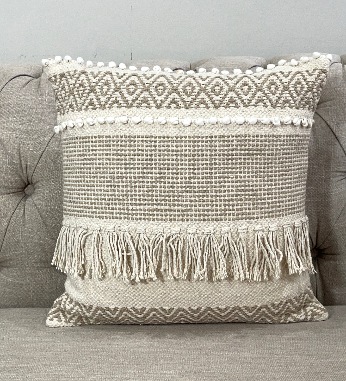 Boho Cotton Tufted Handmade Cushion Covers- 45cm