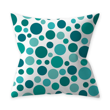 Green Geometrical Water Colour Abstract Living Room Cushion Cover - Adore India   