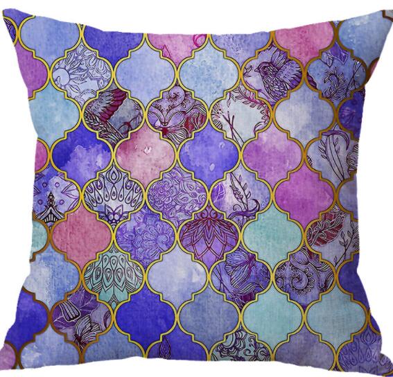 Bohemian Nordic Vintage Cotton Linen Geometry Cushion Cover