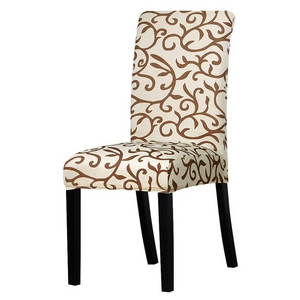Mustard Floral Printed Stretchable Chair Protector Cover