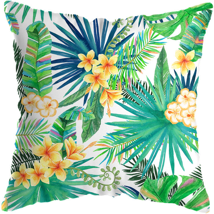 Colourful Tropical Plant Cushion Cover