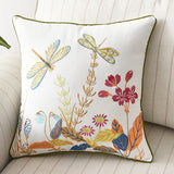 Butterfly Peacock Floral Three-dimensional Embroidery Cushion Cover